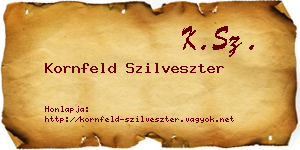 Kornfeld Szilveszter névjegykártya